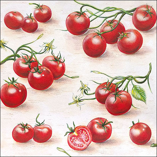 Serviette Tomaten 33 cm VE Set à 20 St