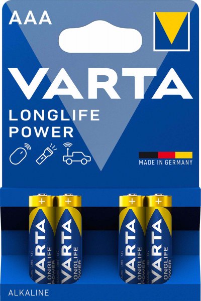 Varta Longlife Power Alkaline AAA Micro 1,5 V VE 4 St