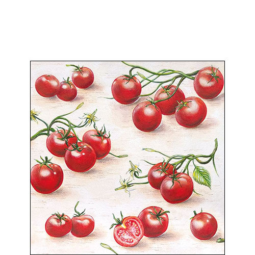 Cocktail Serviette Tomaten 25 cm VE Set à 20 St