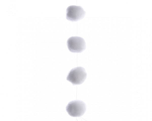 Schneeball-Girlande 180 cm