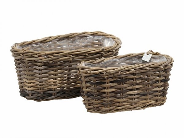 Rattan-Korb oval 38/45 cm 2er Set