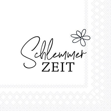 Cocktail Serviette Schlemmer-Zeit 25 cm VE Set à 20 St