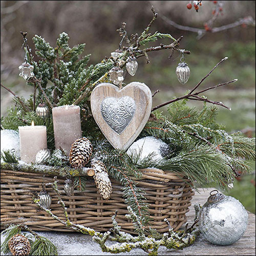 Serviette Winter Arrangement VE Set à 20 St