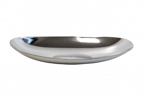 Schale Chrom flach oval 30 cm