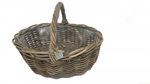 Rattan-Henkelkorb oval 46 cm