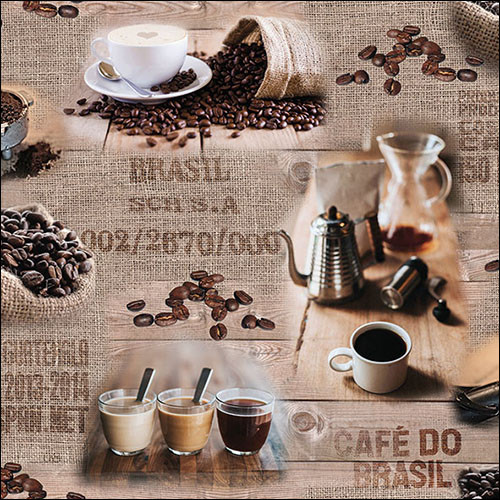 Serviette Brasil Coffee 33 cm VE Set à 20 St