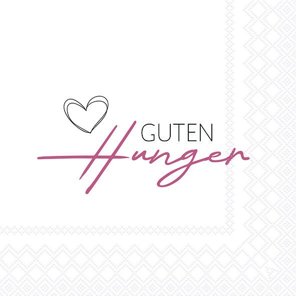 Serviette Guten Hunger 33 cm VE Set à 20 St