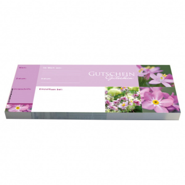 Gutscheine Lila flowers VE 50 St