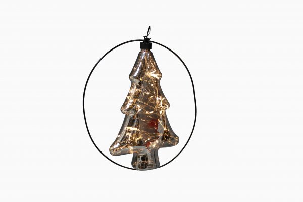 LED Tannenbaum mit Ring 10 Lichter 22 cm