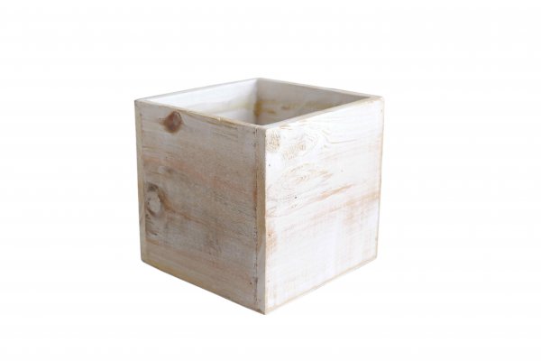 Holz-Topf quadratisch 13,5 cm