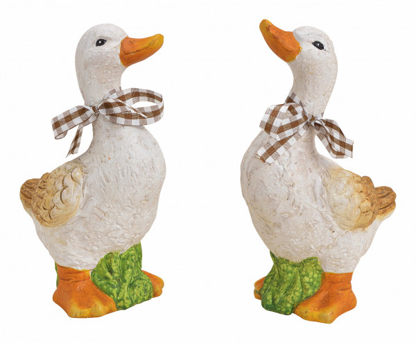 Ente mit Schleife 2 Modelle 16 cm