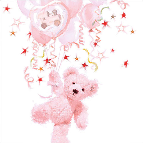 Serviette Teddy 33 cm VE Set à 20 St