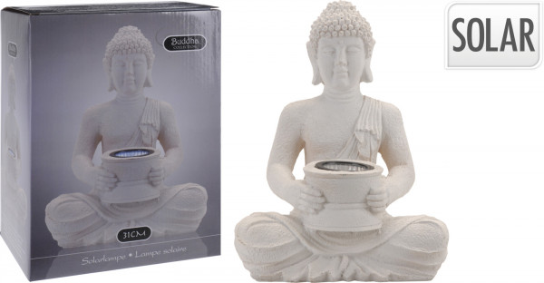 LED Solarlampe Buddha 31 cm