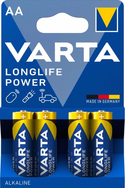 Varta Longlife Power Alkaline AA Mignon 1,5 V VE 4 St