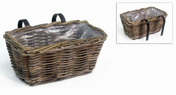 Rattan-Balkonkorb rechteckig 30 cm