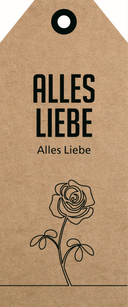 Karte-Geschenklabel Lines alles Liebe 12 cm VE 12 St