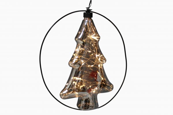 LED Tannenbaum mit Ring 15 Lichter 28,5 cm