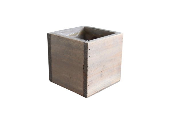 Holz-Topf quadratisch 15,5 cm